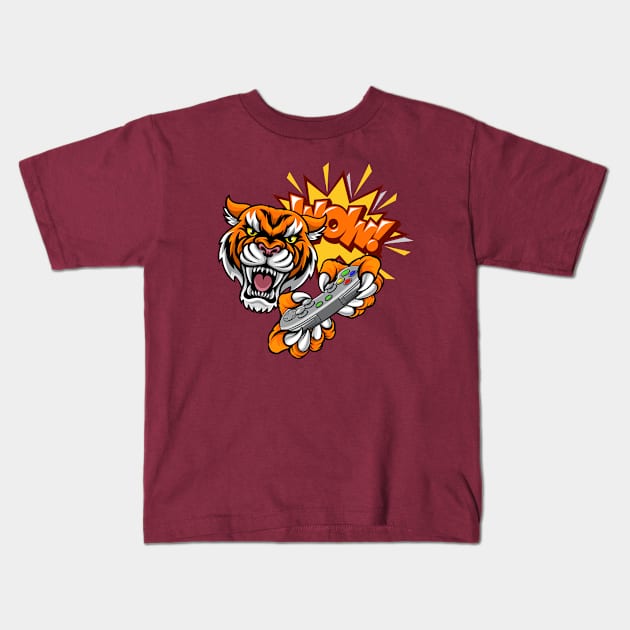 Tiger-WOW! Kids T-Shirt by D'via design